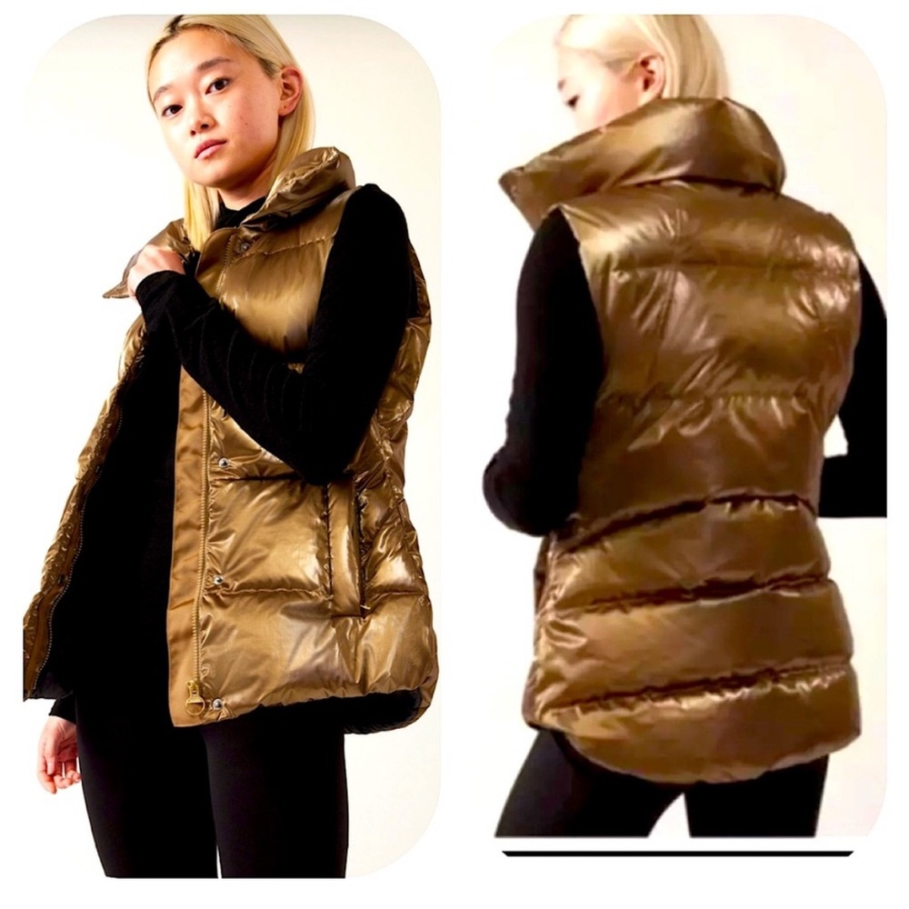 Athleta Gold Puffer Vest